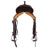 Burns Chocolate RO Barrel Saddle w/ Deluxe Snake-MW 
